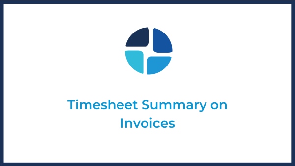 timesheet summary invoices